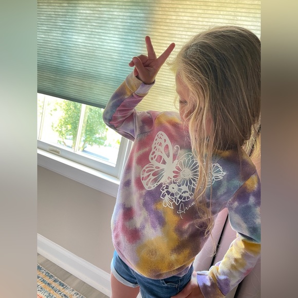 Children Custom Clothing, Personalized Clothes, Butterfly Flower, Personal Name - Picture 2 of 3